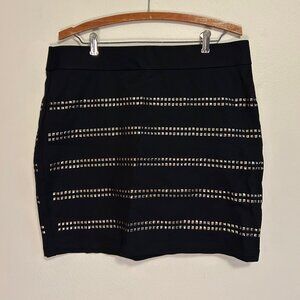 INC Rhinestone Black Mini Skirt, 14
